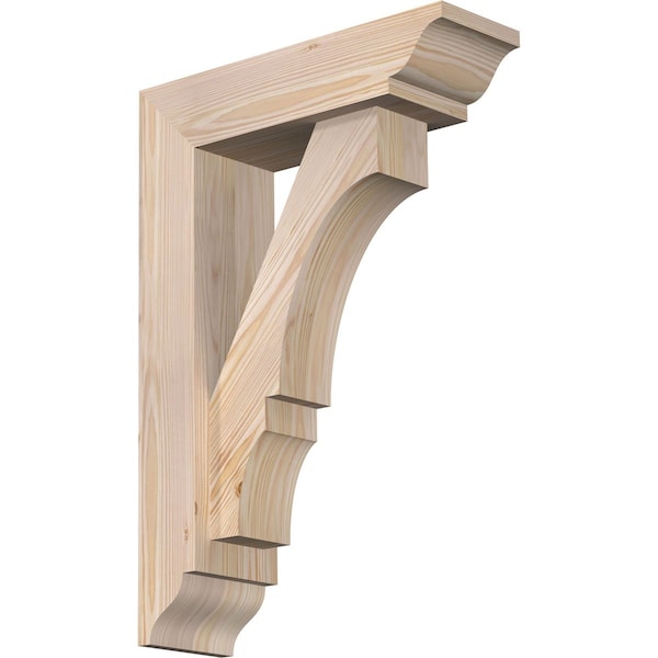 Ekena Millwork Balboa Traditional Smooth Bracket w/ Offset Brace, Douglas Fir, 5 1/2"W x 18"D x 26"H BKT0604X18X26BOA01SDF - main